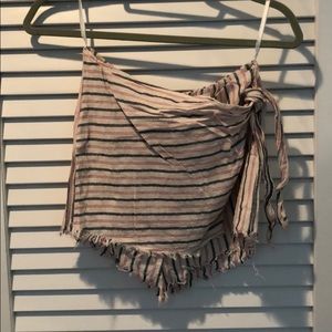 Red white and blue wrap skort